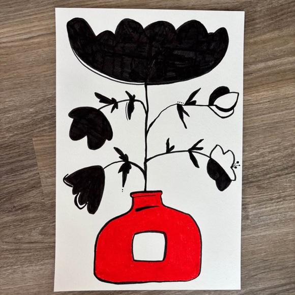 Handmade Other - Original illustration - pen and oil pastel